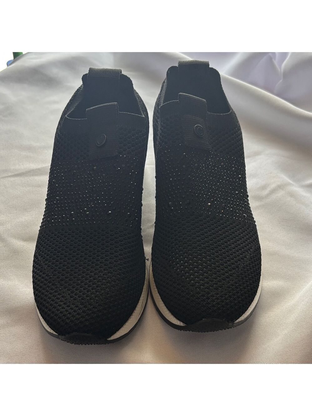 Carvela Janeiro 2 Crystal Embellished Navy Black Knit Trainers Shoes sz 37 (6.5) - Picture 3 of 8